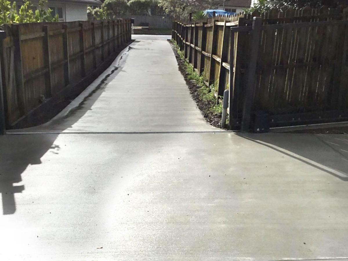 Concreted Driveway in Auckland Suburb